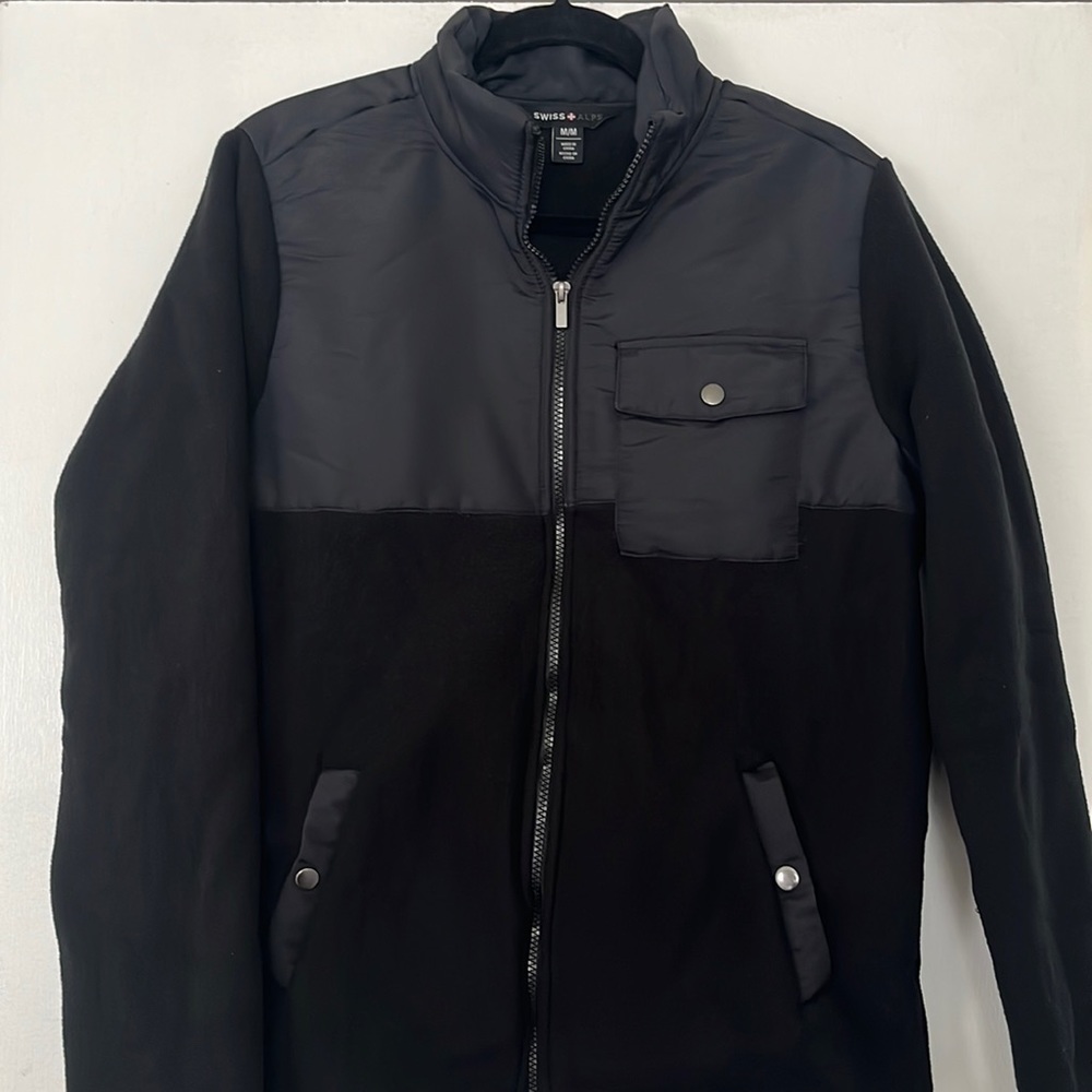 Swiss Alps Zippered Fleece Jacket Mens